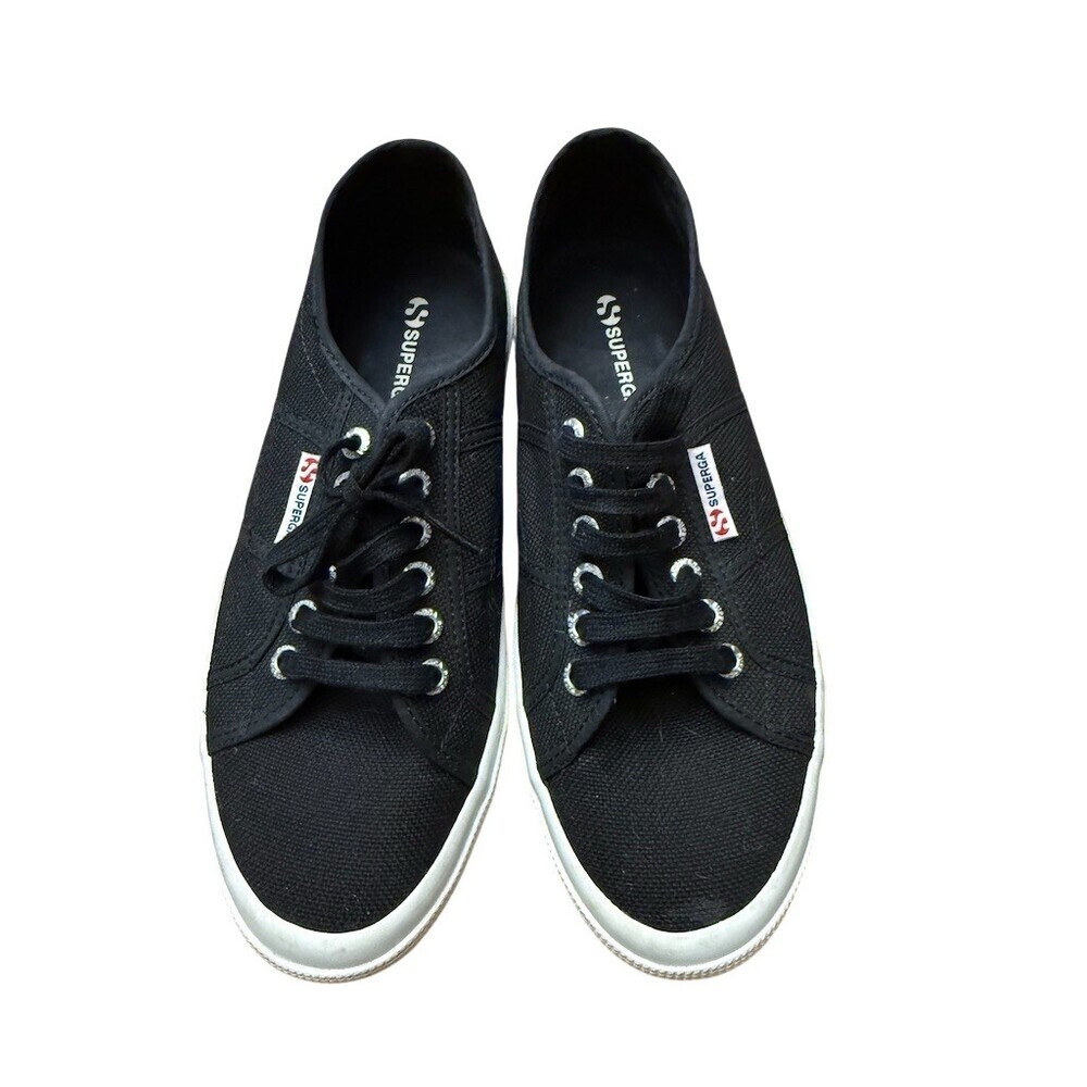 Superga Black Lace Up Low Top Casual Shoes EU 41 US 9.5